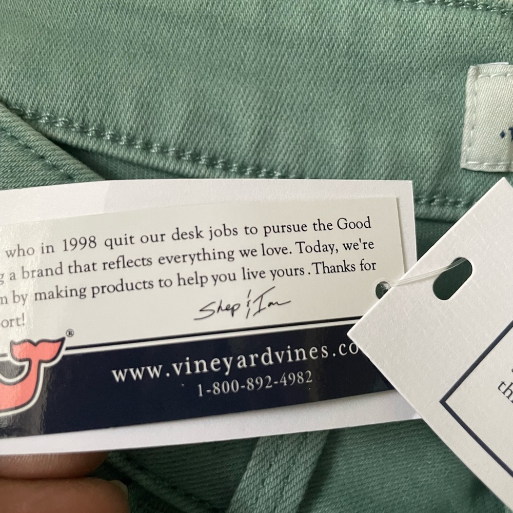 Vineyard Vines High-Rise Jeans in Sage Green - Picture 4 of 8